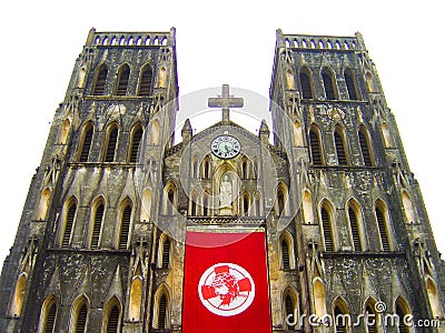 St. Joseph Cathedral, Hanoi, Vietnam Editorial Stock Photo