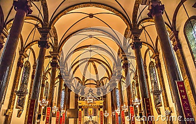 St. Joseph Church Wangfujing Cathedral Interior Basilica Beijing China Editorial Stock Photo