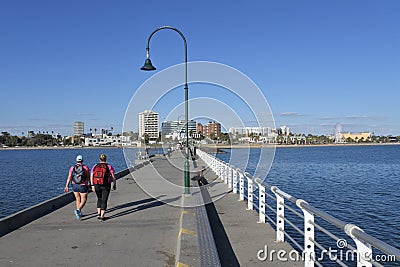 St Kilda Pier Melbourne Victoria Australia Editorial Stock Photo
