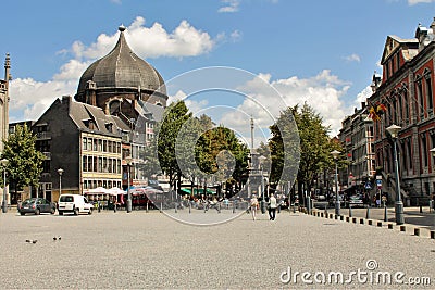 St. Lambert Square Liege Belgium Editorial Stock Photo