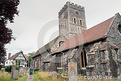 St Laurence-In-Thanet Church, in the village of St Lawrence, Ramsgate, UK Editorial Stock Photo