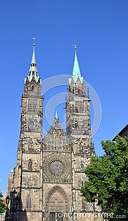 St Lawrence Church, Nuremberg. Stock Photo