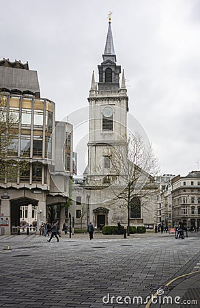 St Lawrence Jewry Church, London, UK Editorial Stock Photo