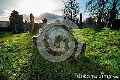 Kincardine Graveyard.County Stirling Scotland.UK Editorial Stock Photo