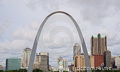 St.Louis Missouri gateway arch,architecture,clouds,sky Editorial Stock Photo