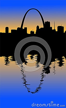 St. Louis Silhouette Vector Illustration