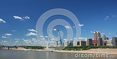 St Louis skyline panoramic Stock Photo