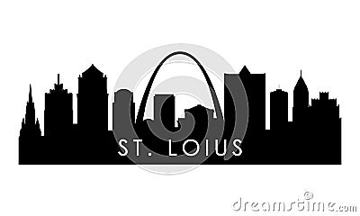 St.Louis skyline silhouette. Vector Illustration