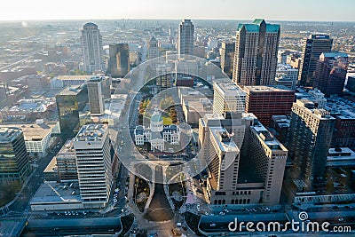 St Louis - view from the Gateway Arch Editorial Stock Photo