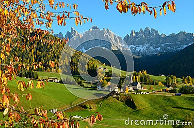 St. Magdalena in the Dolomites Stock Photo