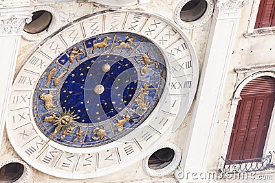 St Mark`s Clock - Piazza San Marco in Venice Stock Photo