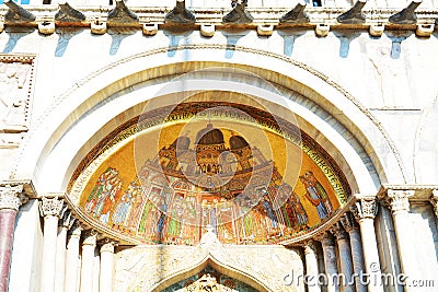 St. Mark's Cathedral, mosaic details Stock Photo
