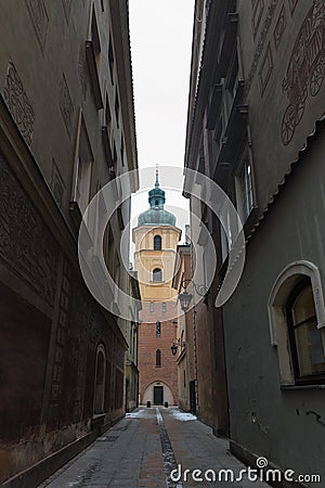 St Martin church in Warsaw Old Town, Poland. Stock Photo