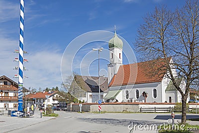 St. Martin in Egling in Upper Bavaria Editorial Stock Photo