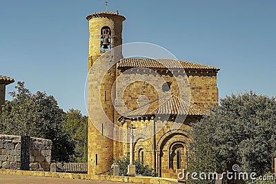 Ecclesiastical and religious architecture of Cantabria. Stock Photo