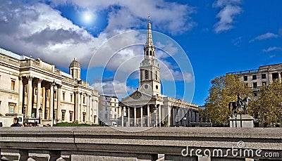 St Martin-in-the-Fields Trafalgar Square London England Editorial Stock Photo