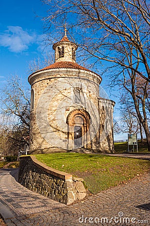 St. Martin Rotunda in Vysehrad fort, Prague, Czech Republic Stock Photo