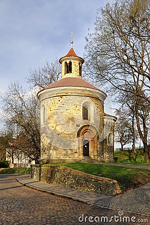 St. Martin Rotunda in Vysehrad Stock Photo