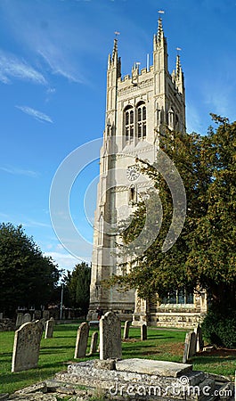 St Mary`s Church and tower St Neots Cambridgeshire Stock Photo