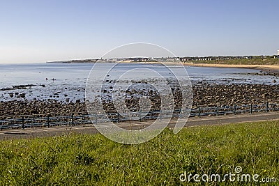 St Mary`s Island causeway in Whitley Bay, North Tyneside Stock Photo