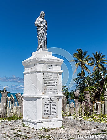 St Maurice memorial on Isle of Pines Editorial Stock Photo