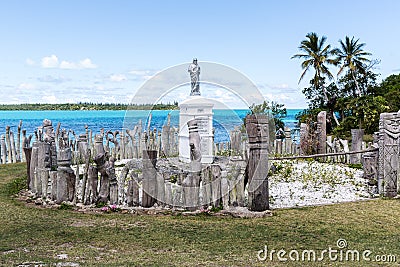 St Maurice memorial on ÃŽle des Pins Editorial Stock Photo