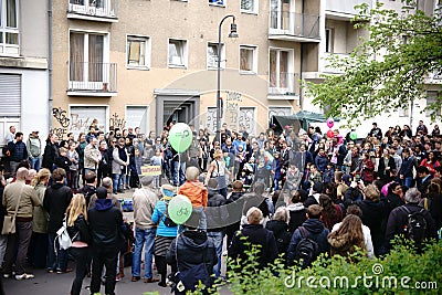 1st May Demonstration Berlin Kreuzberg Editorial Stock Photo