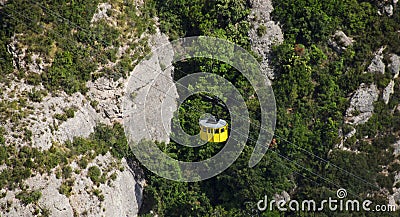 Cable Car at Monserrat, Spain Editorial Stock Photo