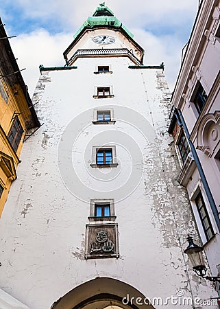 St Michael's tower of Michael gate in Bratislava Stock Photo