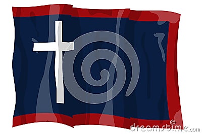 1st Missouri Cavalry Historic Flag. Confederate States of America Stock Photo