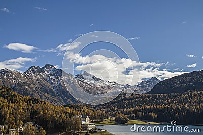 St. Moritz lake Stock Photo