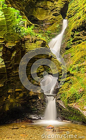 St Nectans Glenn waterfall Stock Photo