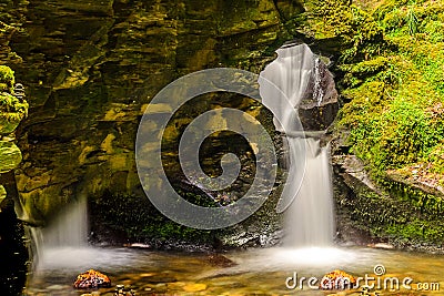 St Nectans Glenn waterfall Stock Photo