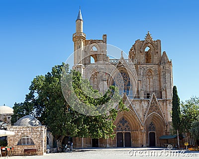 St. Nicholas Cathedral (Lala Mustafa Mosque), Famagusta Stock Photo