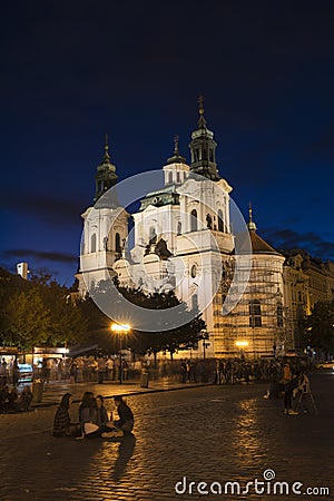 St. Nicholas church in Prague Editorial Stock Photo