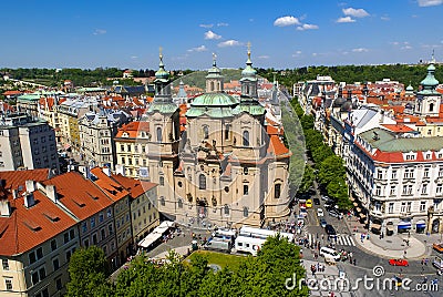 St. Nicholas Church in Prague Editorial Stock Photo