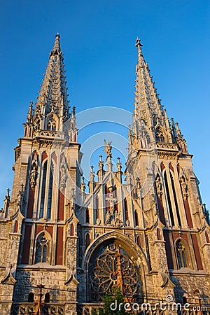 St. Nicholas Roman Catholic Cathedral in Kiev. Stock Photo