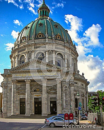 Ceiling dome of St Nikolai kirke in Denmark Stock Photo