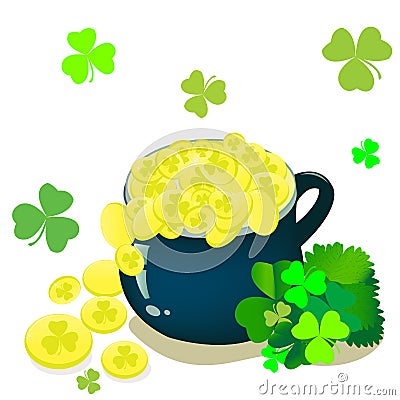 St. Patrick day background Cartoon Illustration