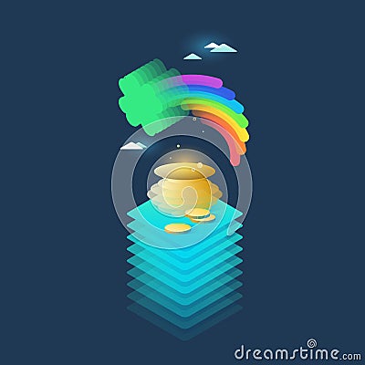 St Patrick day bright gradient illustration. Vector Illustration