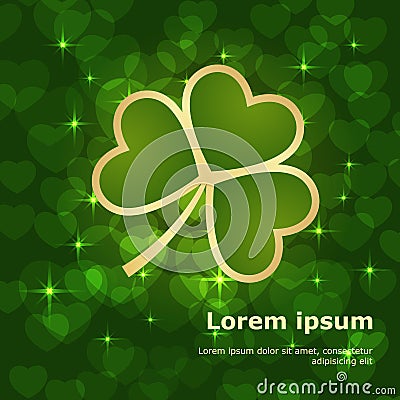 St Patrick Day frame Vector Illustration