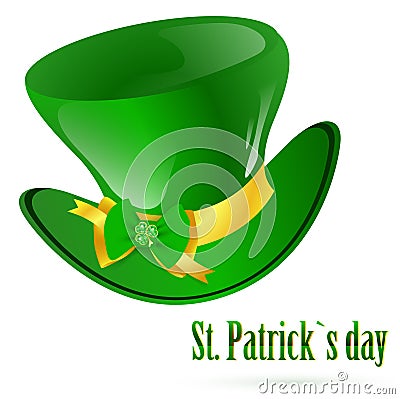 St.Patrick green hat Vector Illustration