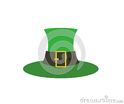 st. patrick green irish hat party lucky decoration icon vector illustration. Vector Illustration