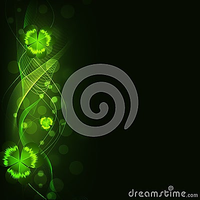 St.Patrick holiday night background Vector Illustration