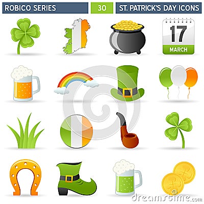 St. Patrick Icons - Robico Series Vector Illustration