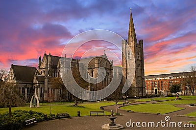 St. Patrick's Cathedral in Dublin, Ireland. Stock Photo