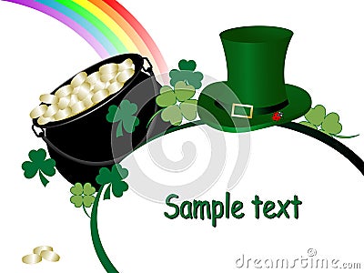 St.Patrick's cauldron Vector Illustration