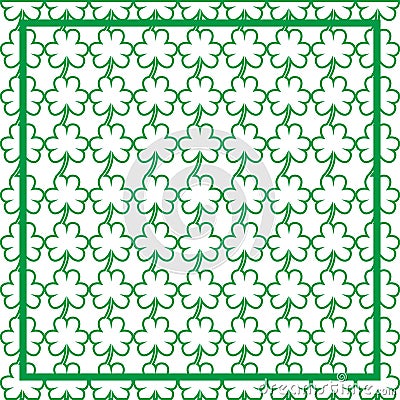 St.Patrick`s day background, 17 March Lucky Day, green leaves Vector Illustration