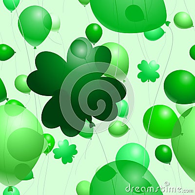 St. patrick's day balloons Vector Illustration