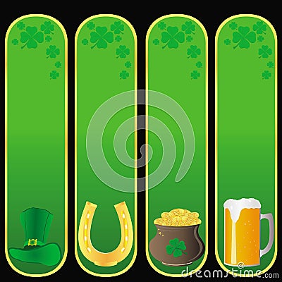 St Patrick`s day banners Stock Photo